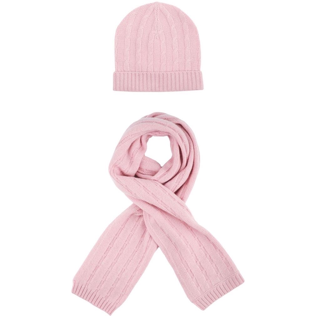 Pure Cashmere Beanie & Scarf Two-piece Set for Little Baby