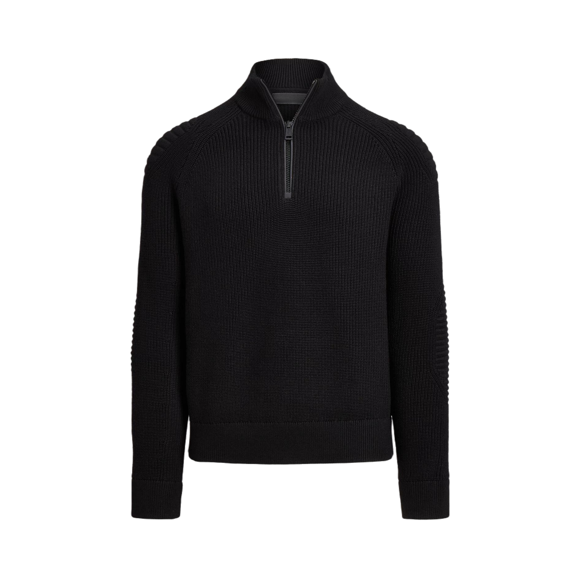 Hot Pure Wool High Neck Full Cardigan with Quarter-Zip for Men’s Knitwear