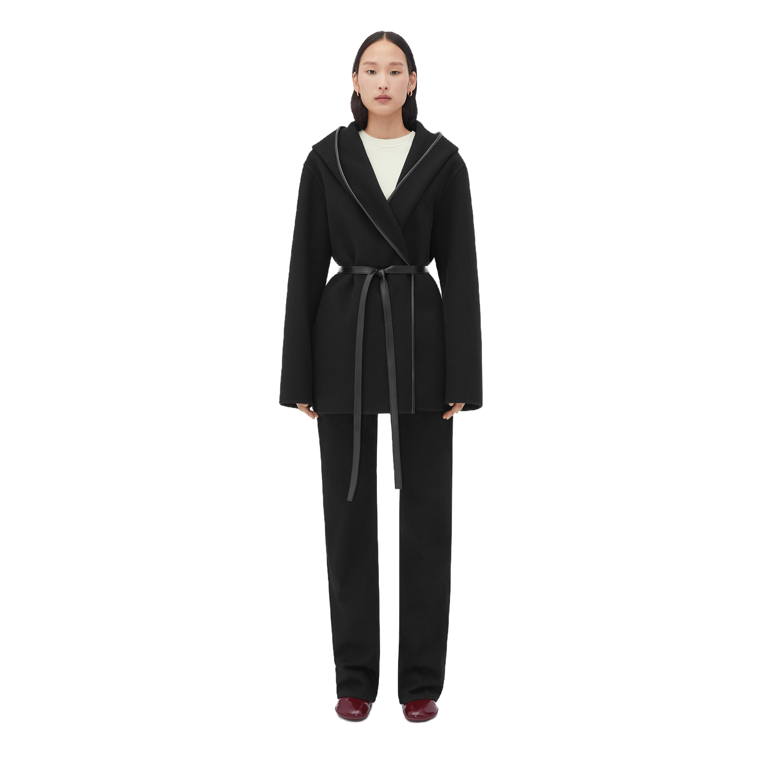 Custom Effortless Elegance Belted Woman Coat in Wool Cashmere Blend