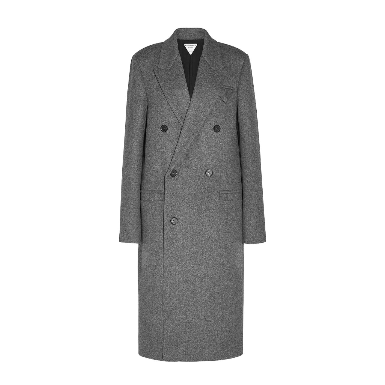 Custom Minimalist Wool-Blend Woman Overcoat with Peak Lapels